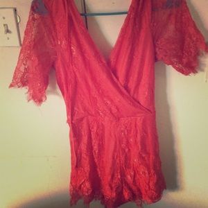 Pink romper by Charlotte Russe